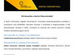 Berlini filharmonikusok koncertjei
